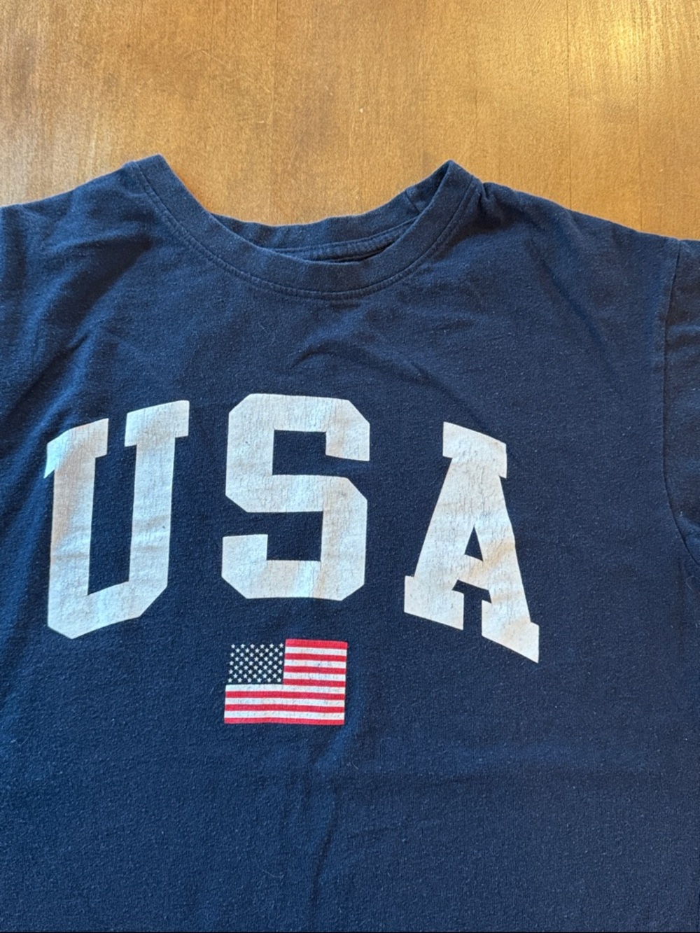 Blue VINTAGE USA T-Shirt with Flag